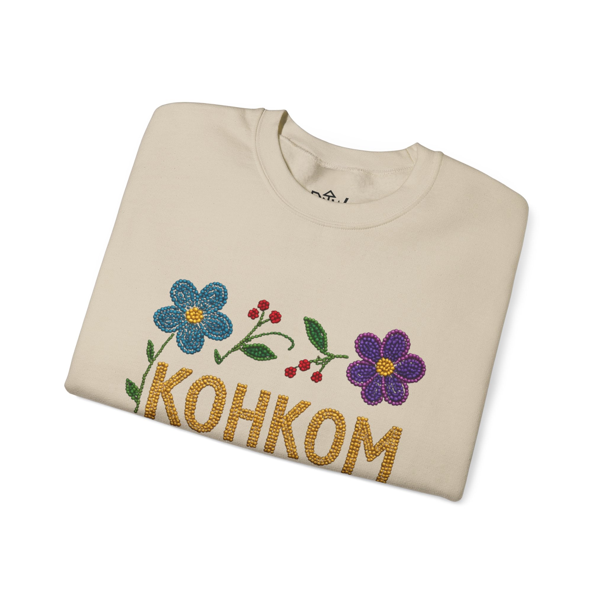 Kohkom Floral Crewneck Sweatshirt — Mother’s Day Indigenous-Inspired Sweatshirt