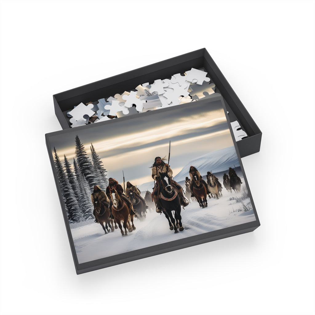 Indigenous Warriors on Horseback  Puzzle