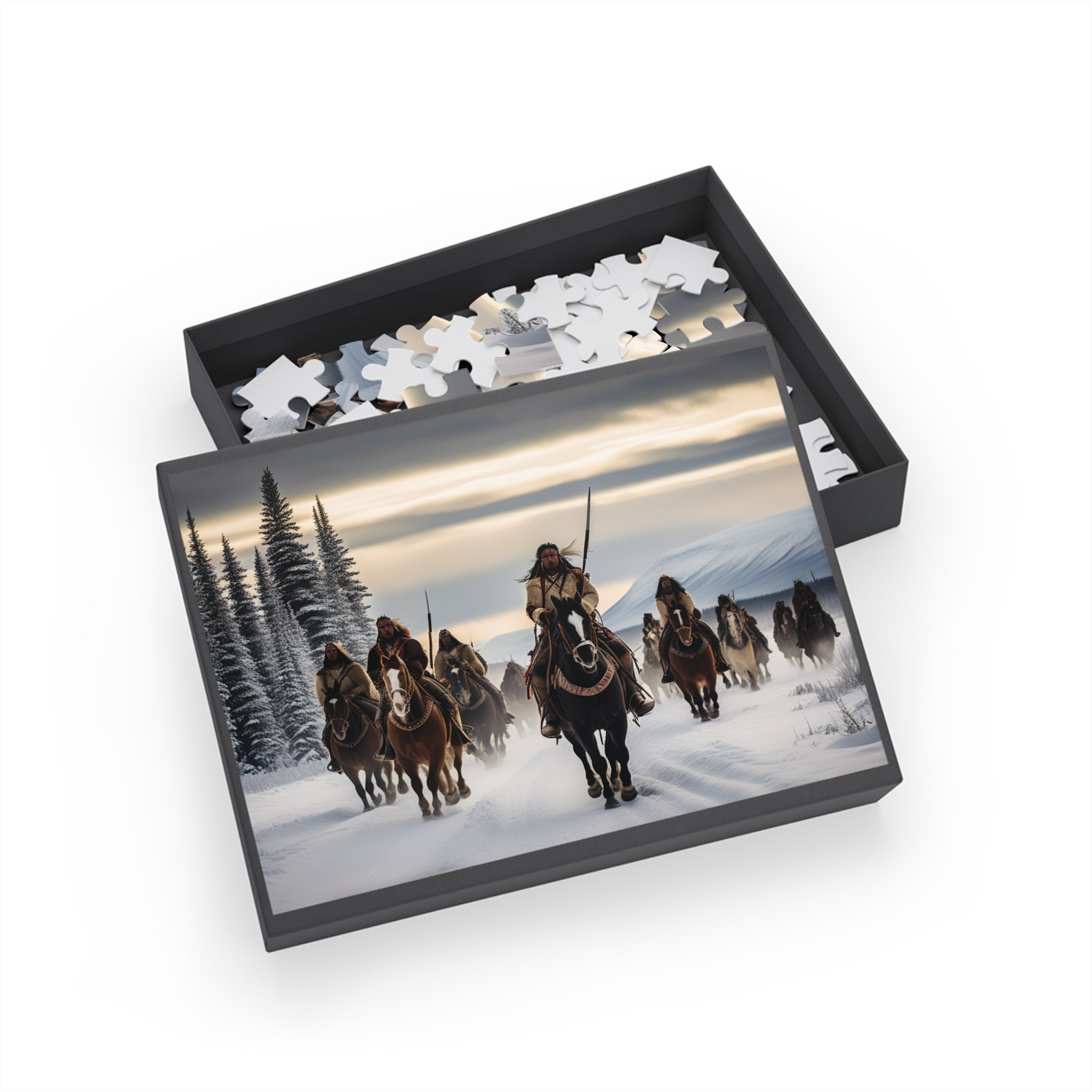 Indigenous Warriors on Horseback  Puzzle