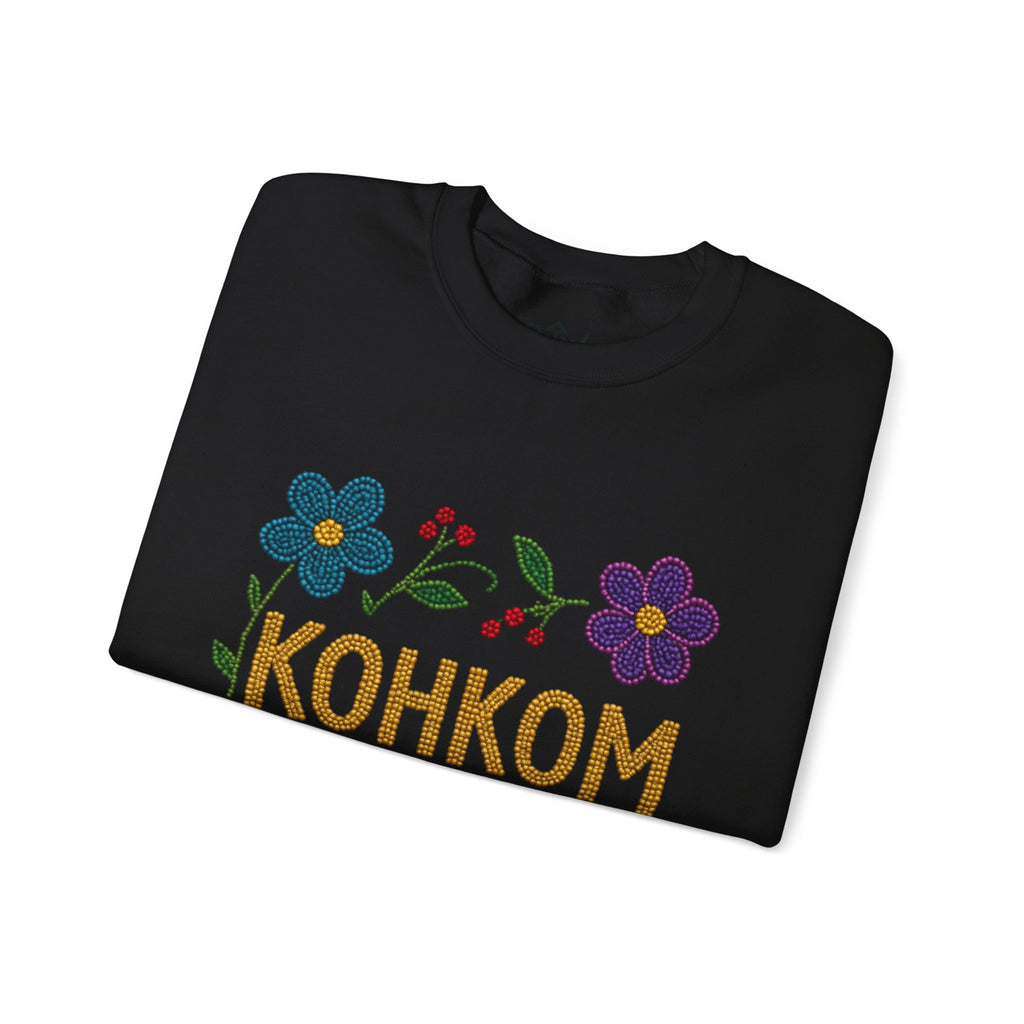 Kohkom Floral Crewneck Sweatshirt — Mother’s Day Indigenous-Inspired Sweatshirt