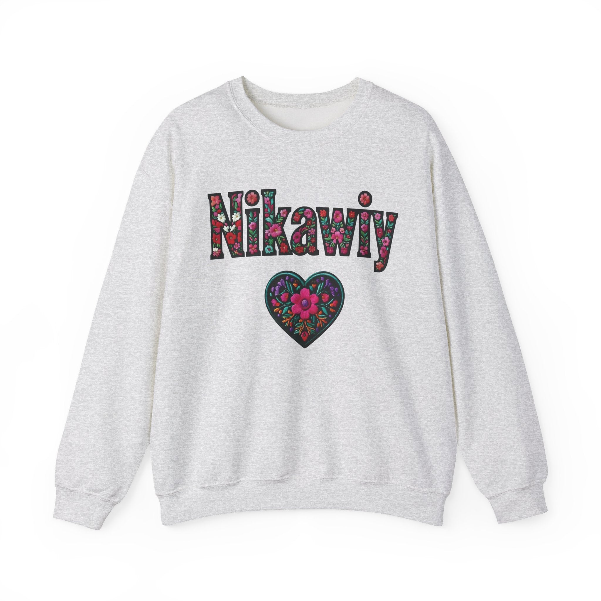 Nikawiy Floral Heart Sweatshirt