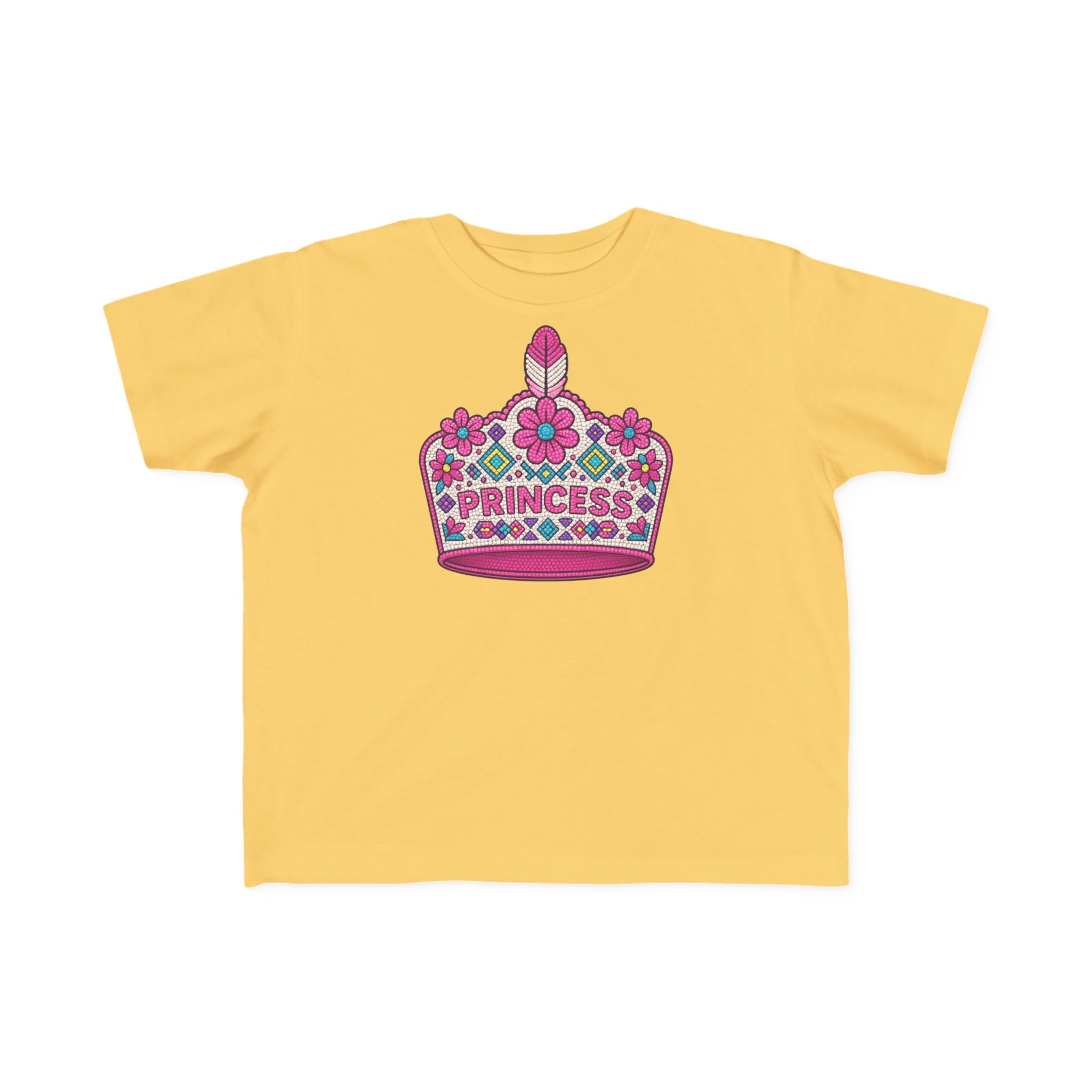 Toddler Princess Crown Tee — Pink 'Princess' Graphic Kids Shirt