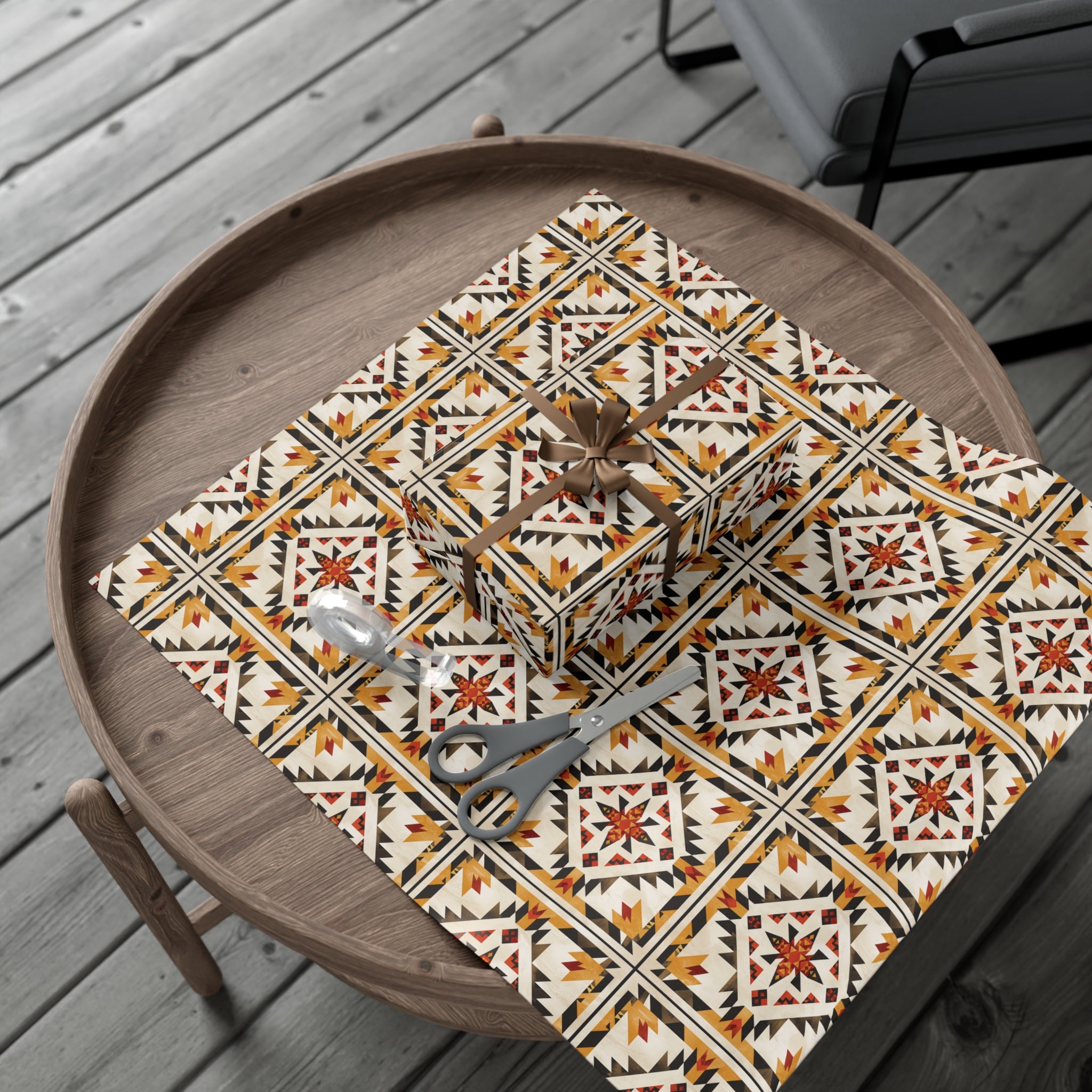 Cree Sunburst Geometric Wrapping Paper