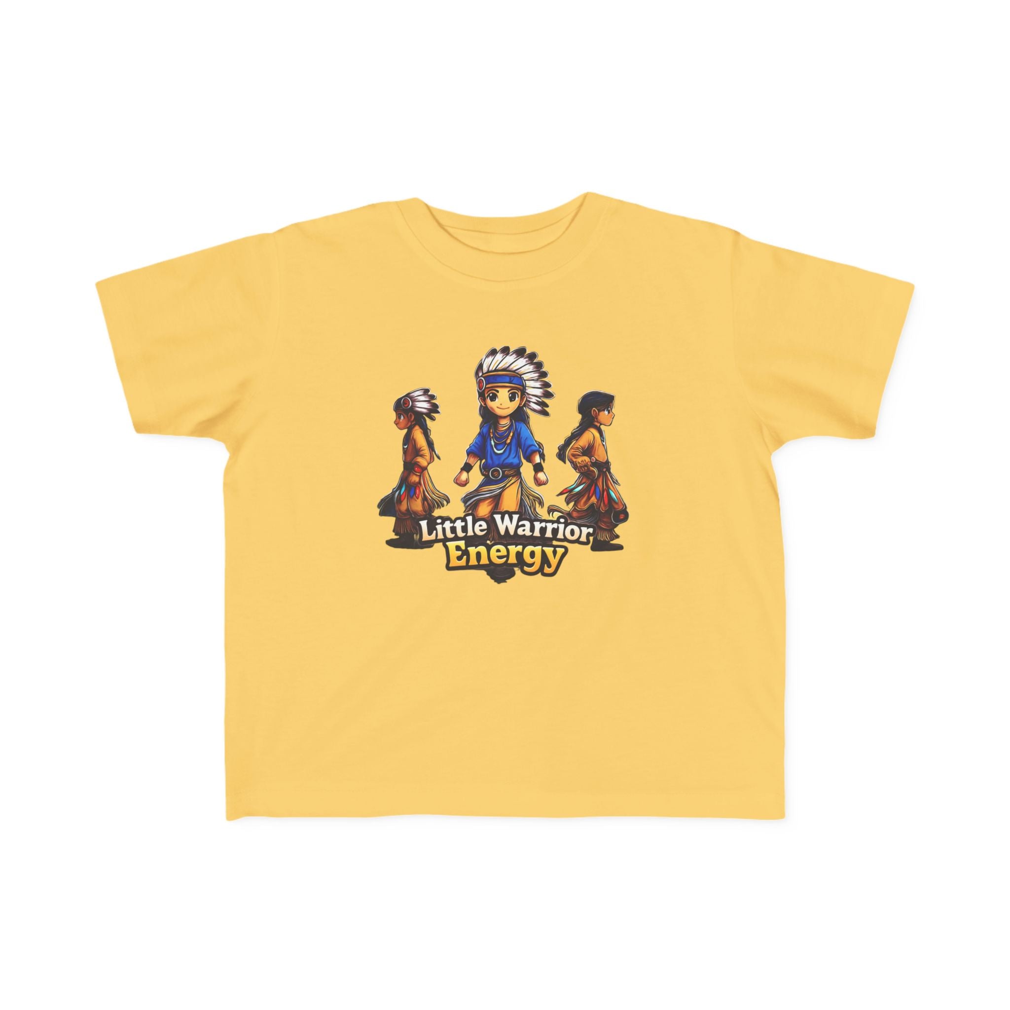 Toddler Tee — "Little Warrior Energy" Native Kids Graphic Shirt
