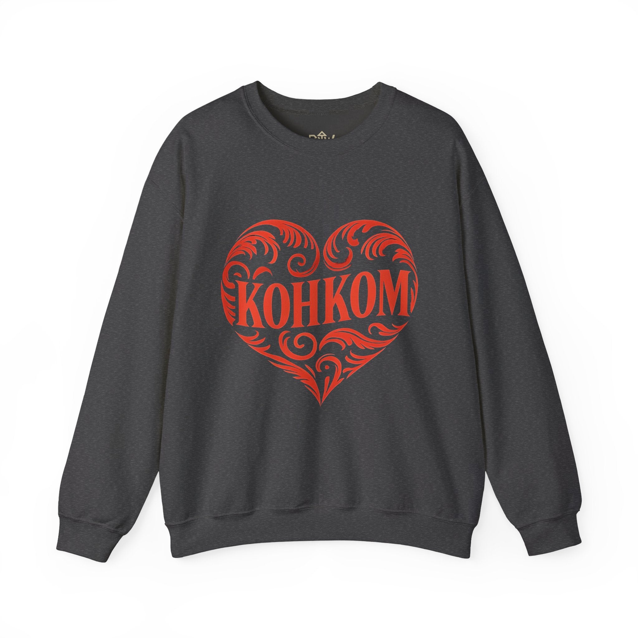 KOHKOM Heart Crewneck Sweatshirt — Floral Tribal Grandma Gift