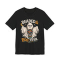 Beaded & Boo-tiful Ghost Tee — Halloween Costume Beadwork T‑Shirt