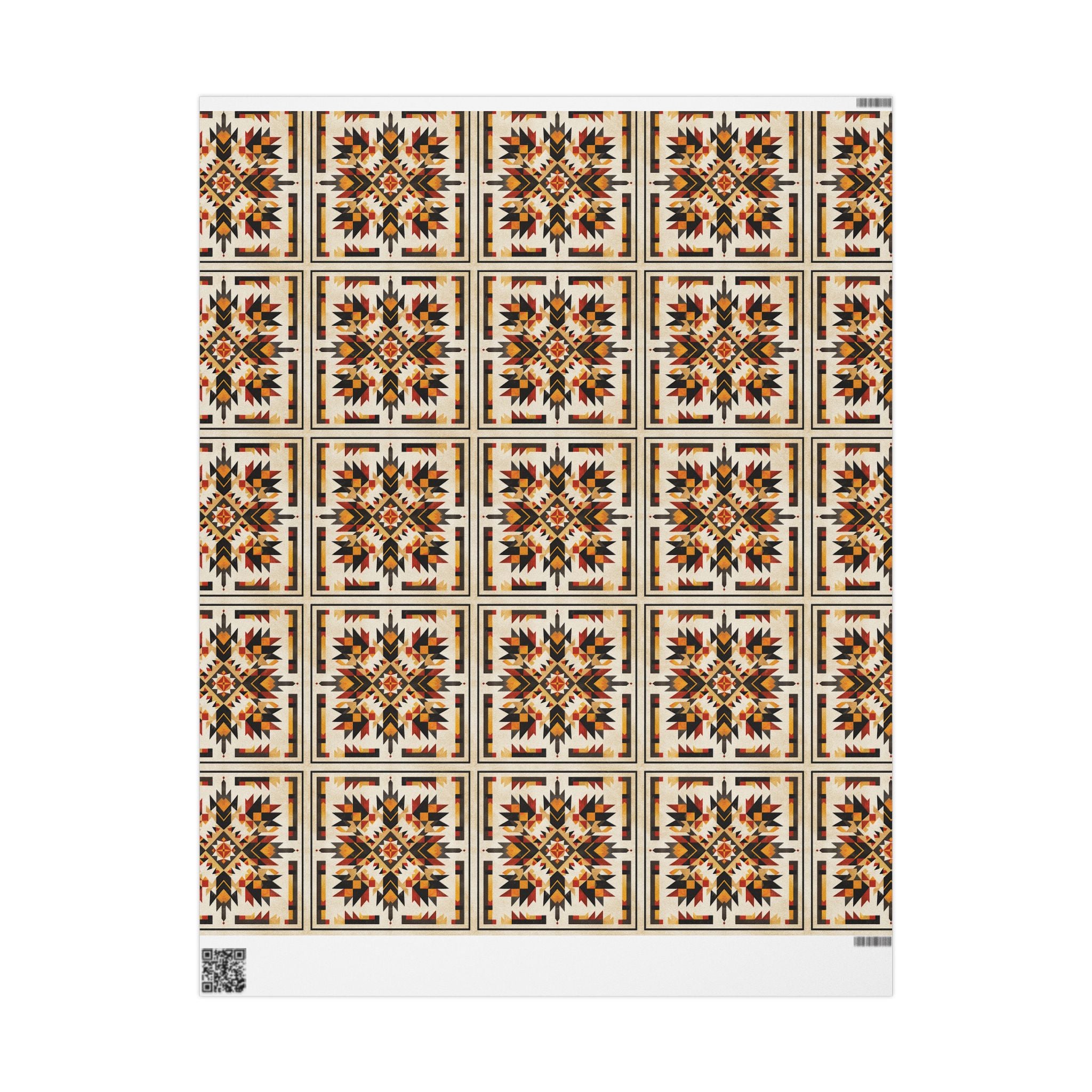 Sunburst Spirit – Plains Cree Geometric Wrapping Paper