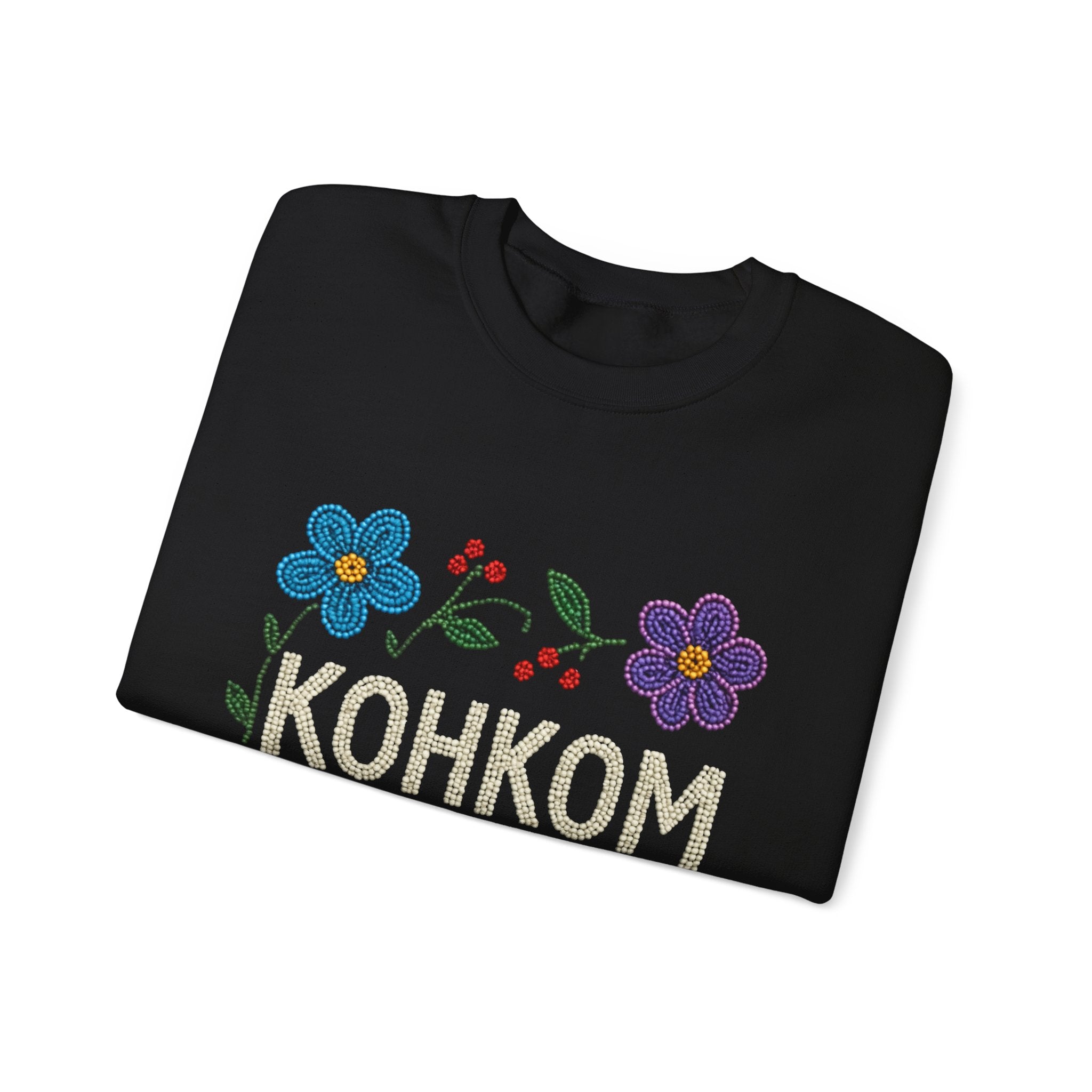 Hummingbird and Floral Kohkom Sweatshirt