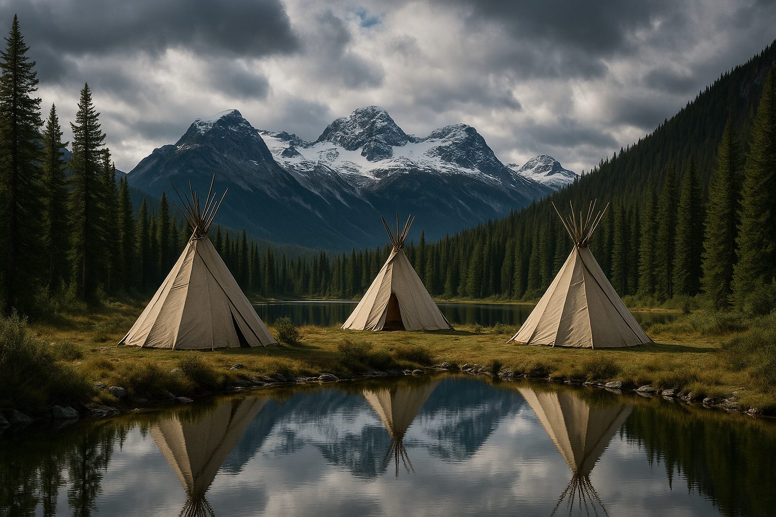 tipis in the bc mountains